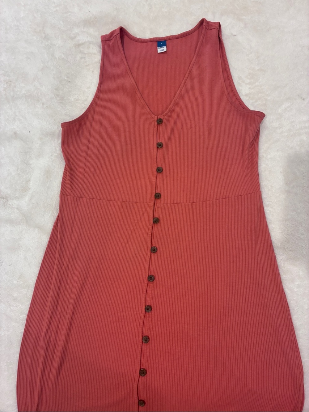 Old Navy Sleeveless V-Neck Button-Front Midi Dress - Rose